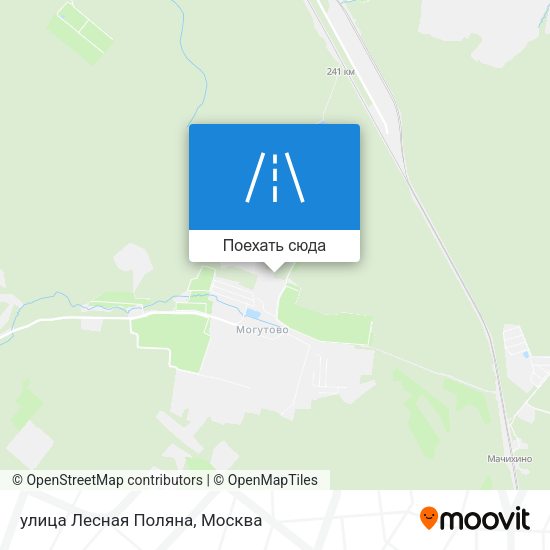 Карта улица Лесная Поляна