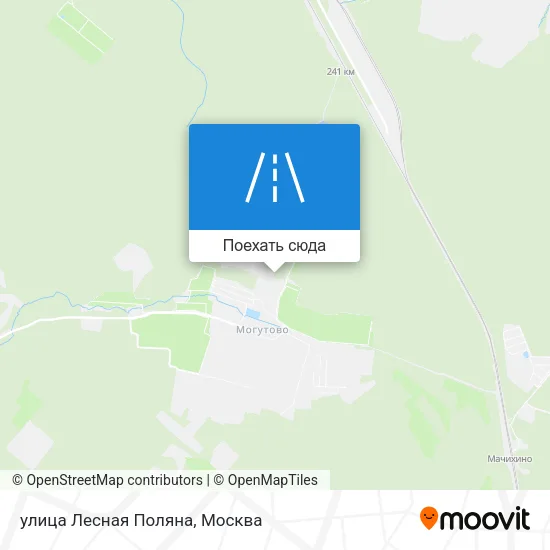 Карта улица Лесная Поляна