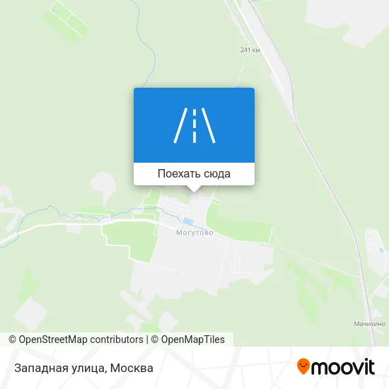 Карта Западная улица