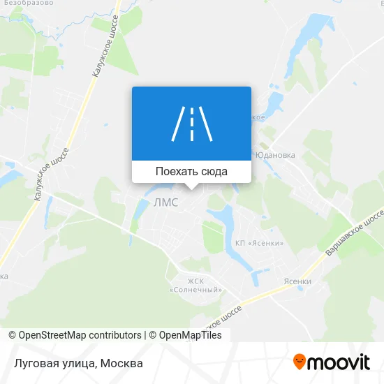 Карта Луговая улица