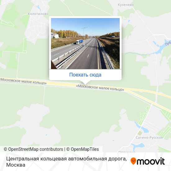Карта Центральная кольцевая автомобильная дорога