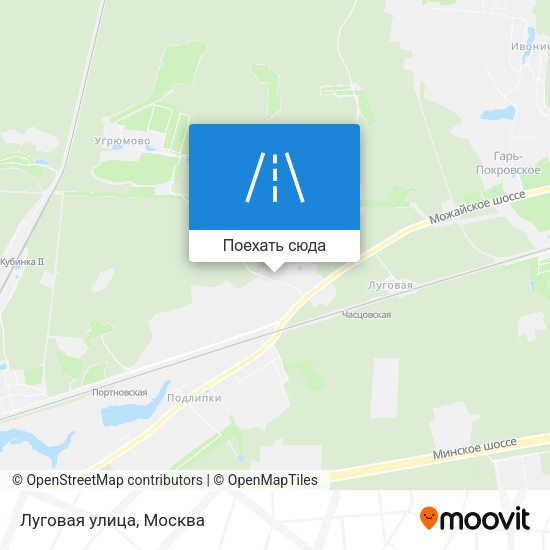 Карта Луговая улица