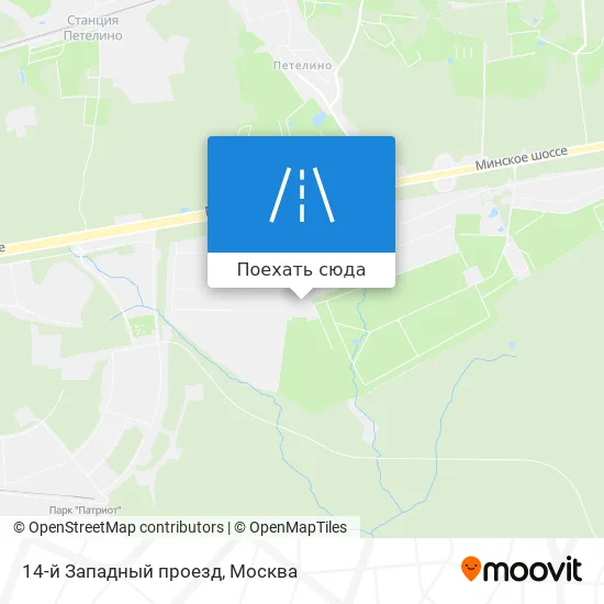 Карта 14-й Западный проезд