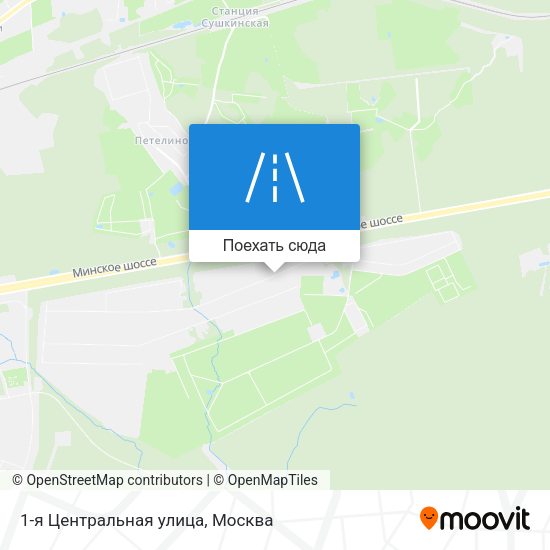 Карта 1-я Центральная улица