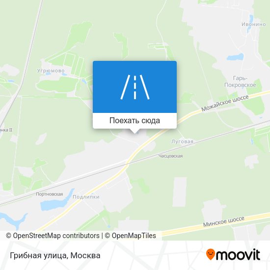 Карта Грибная улица