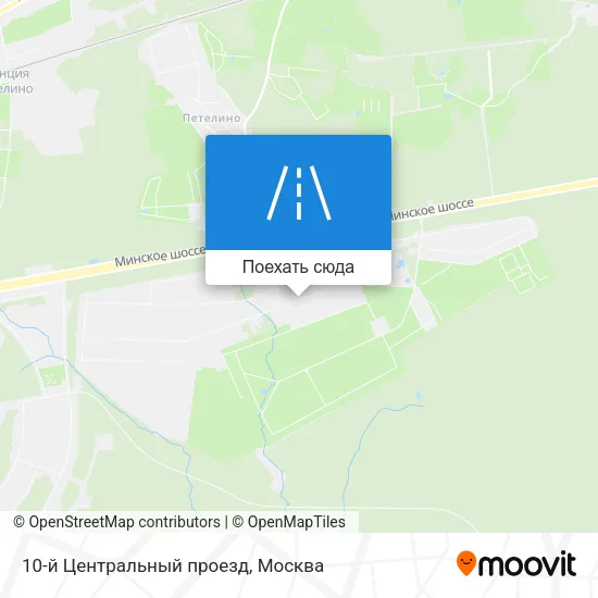 Карта 10-й Центральный проезд
