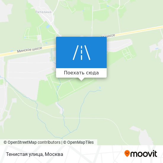Карта Тенистая улица