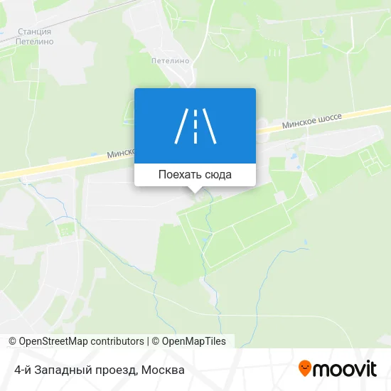 Карта 4-й Западный проезд