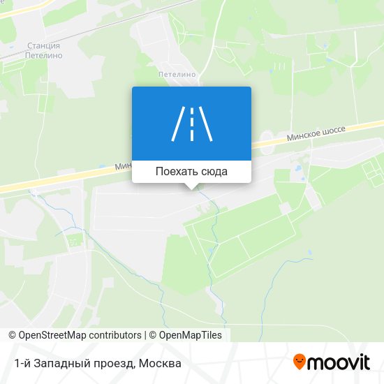 Карта 1-й Западный проезд