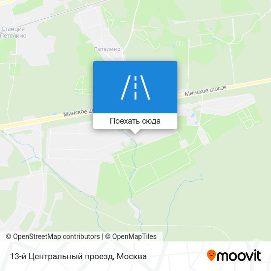 Карта 13-й Центральный проезд