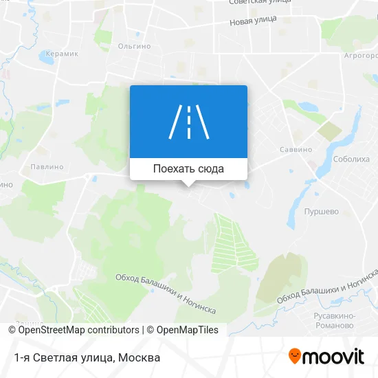 Карта 1-я Светлая улица