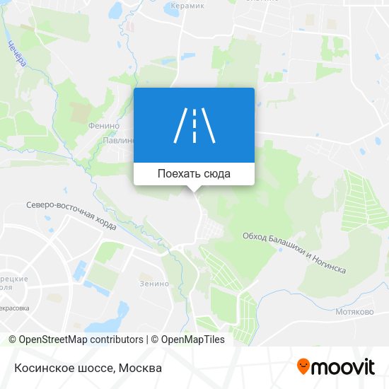 Карта Косинское шоссе