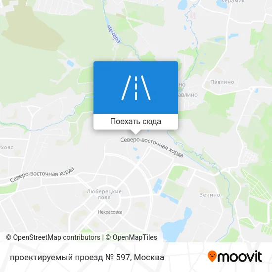 Карта проектируемый проезд № 597