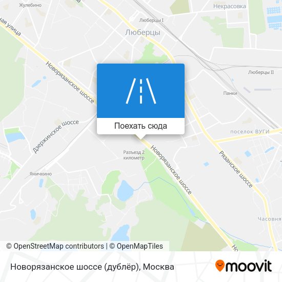 Карта Новорязанское шоссе (дублёр)