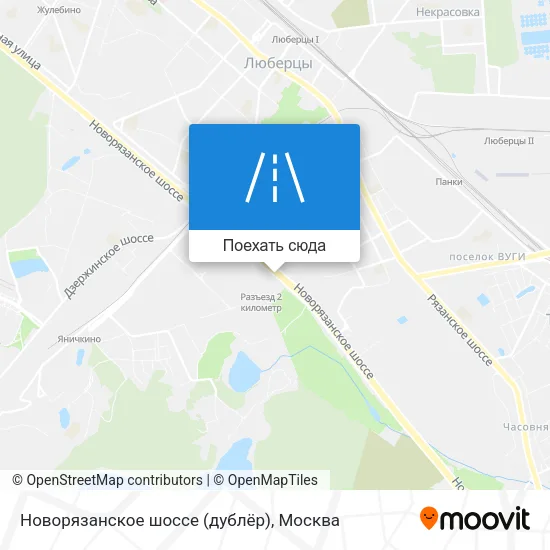 Карта Новорязанское шоссе (дублёр)