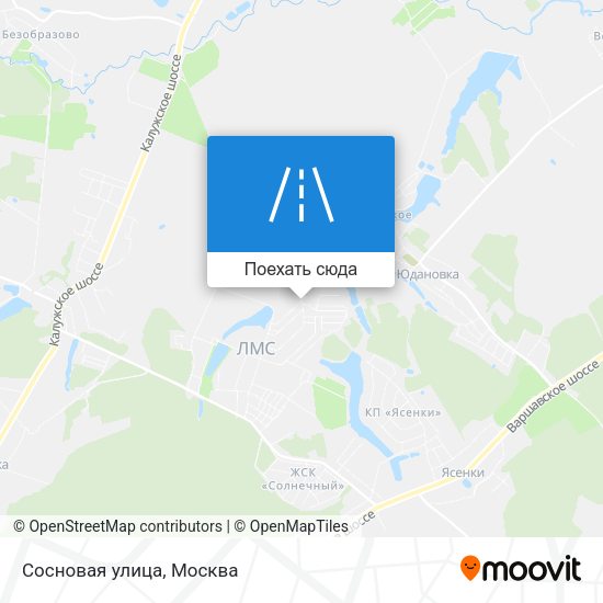 Карта Сосновая улица