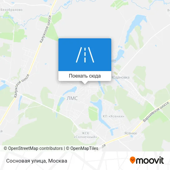 Карта Сосновая улица