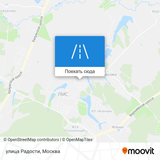 Карта улица Радости