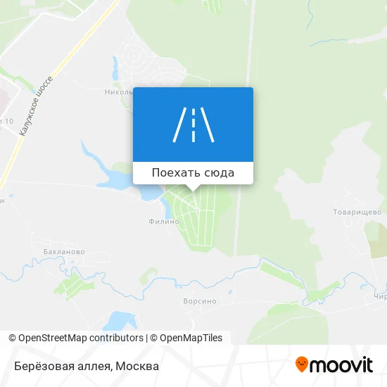 Карта Берёзовая аллея