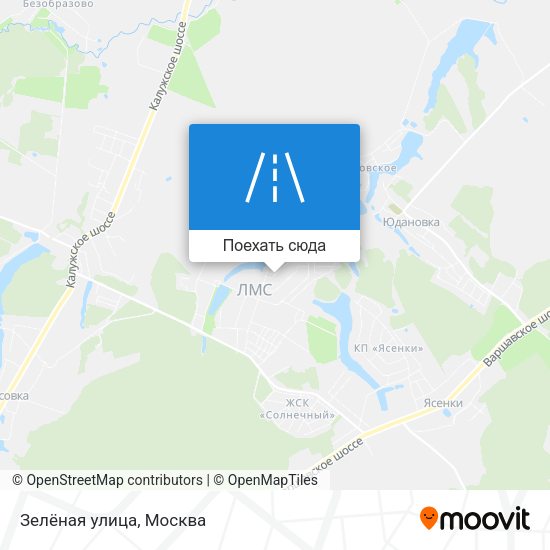Карта Зелёная улица
