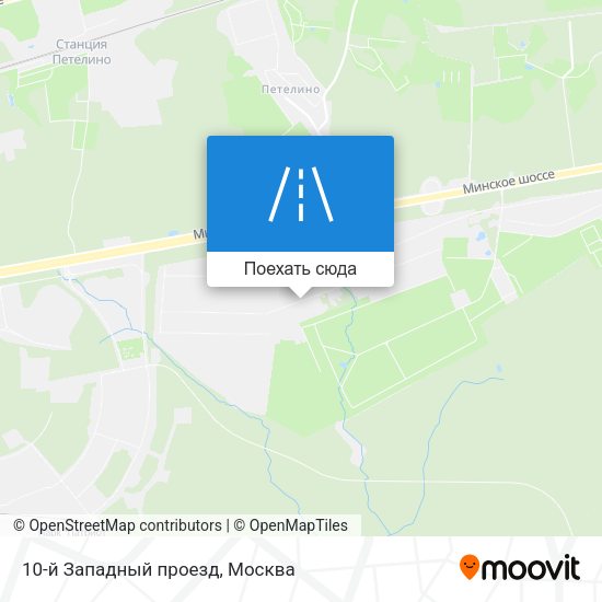 Карта 10-й Западный проезд