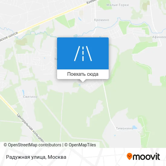 Карта Радужная улица