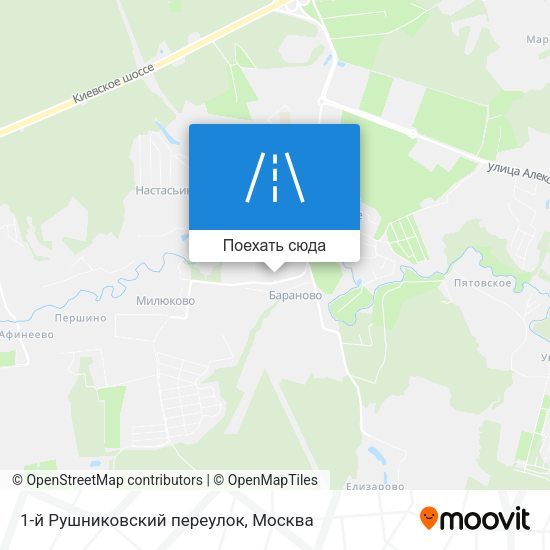 Карта 1-й Рушниковский переулок