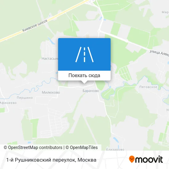Карта 1-й Рушниковский переулок