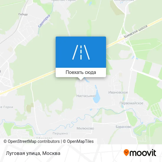 Карта Луговая улица