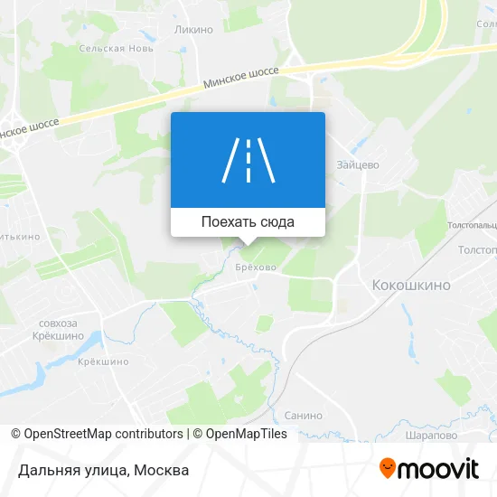 Карта Дальняя улица