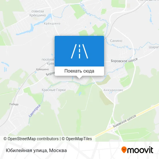 Карта Юбилейная улица