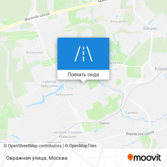 Карта Овражная улица