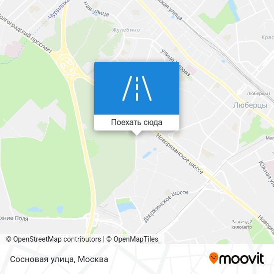 Карта Сосновая улица