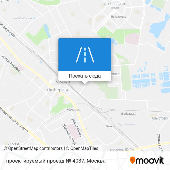 Карта проектируемый проезд № 4037