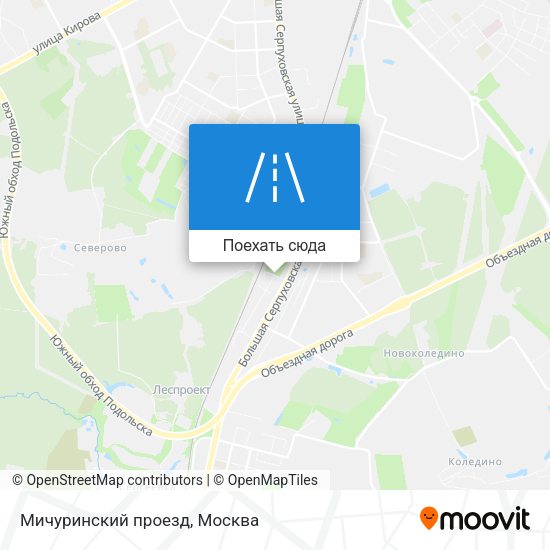 Карта Мичуринский проезд