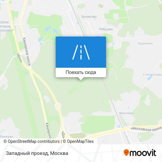 Карта Западный проезд