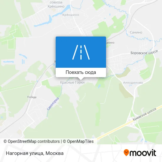 Карта Нагорная улица