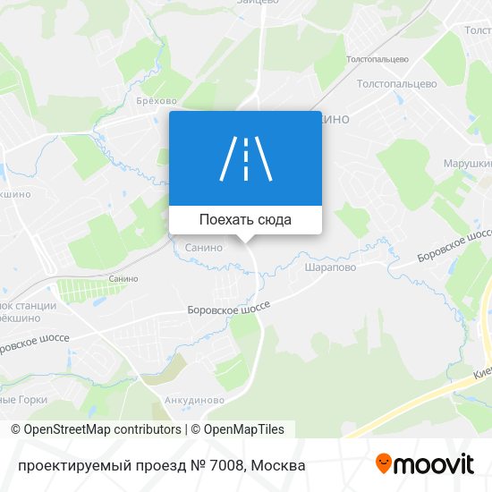 Карта проектируемый проезд № 7008