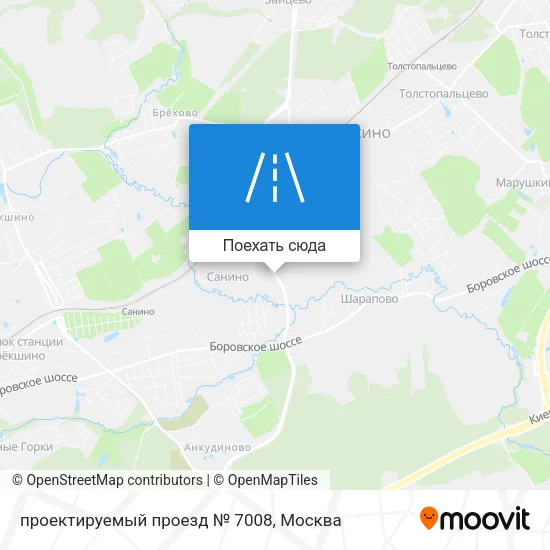 Карта проектируемый проезд № 7008