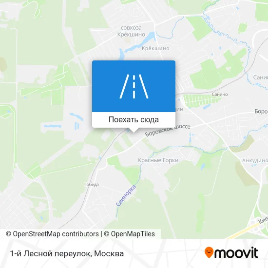 Карта 1-й Лесной переулок