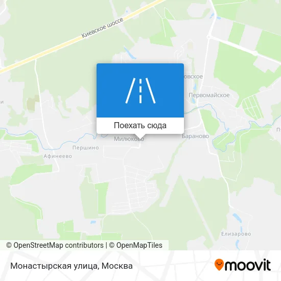 Карта Монастырская улица