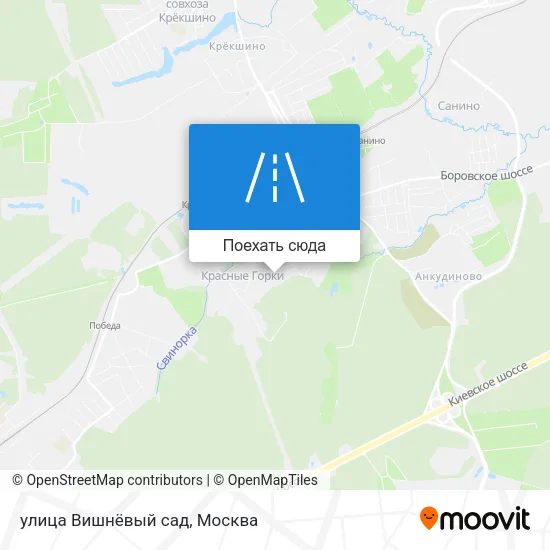 Карта улица Вишнёвый сад