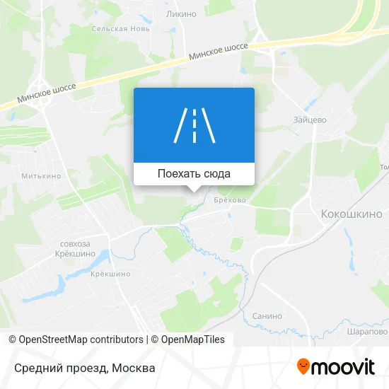 Карта Средний проезд
