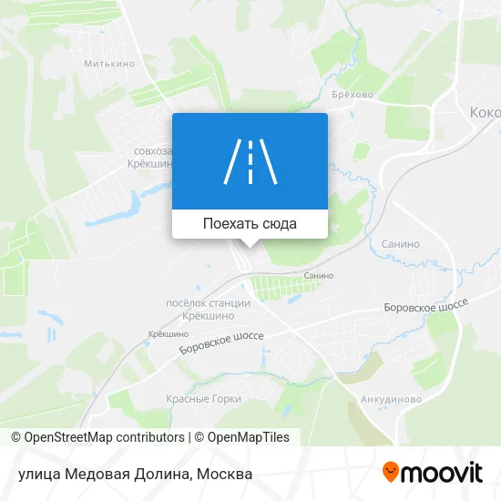 Карта улица Медовая Долина