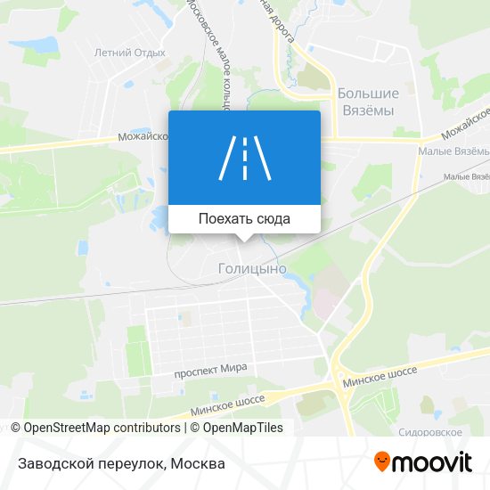Карта Заводской переулок