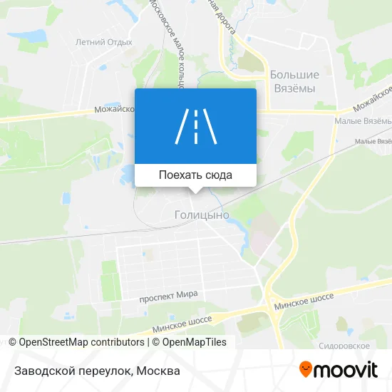 Карта Заводской переулок