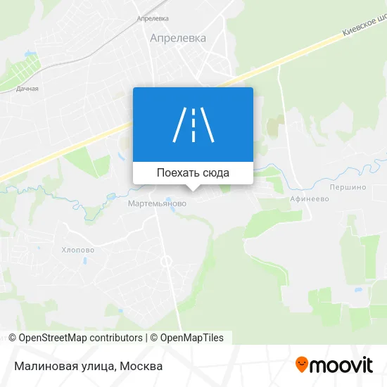 Карта Малиновая улица