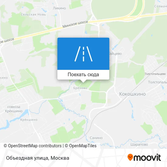 Карта Объездная улица