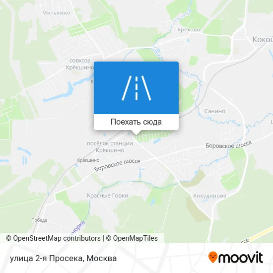 Карта улица 2-я Просека