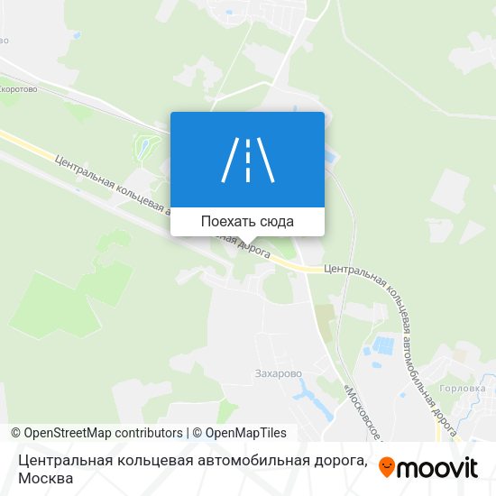 Карта Центральная кольцевая автомобильная дорога